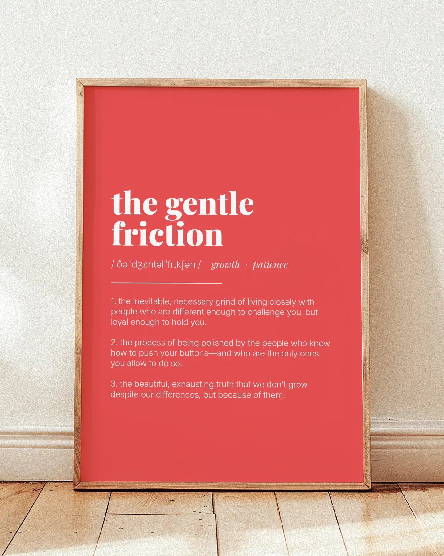 Definition Poster of The Gentle<br />Friction on Strawberry background