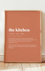 Definition Poster of The Kitchen on Terracotta background