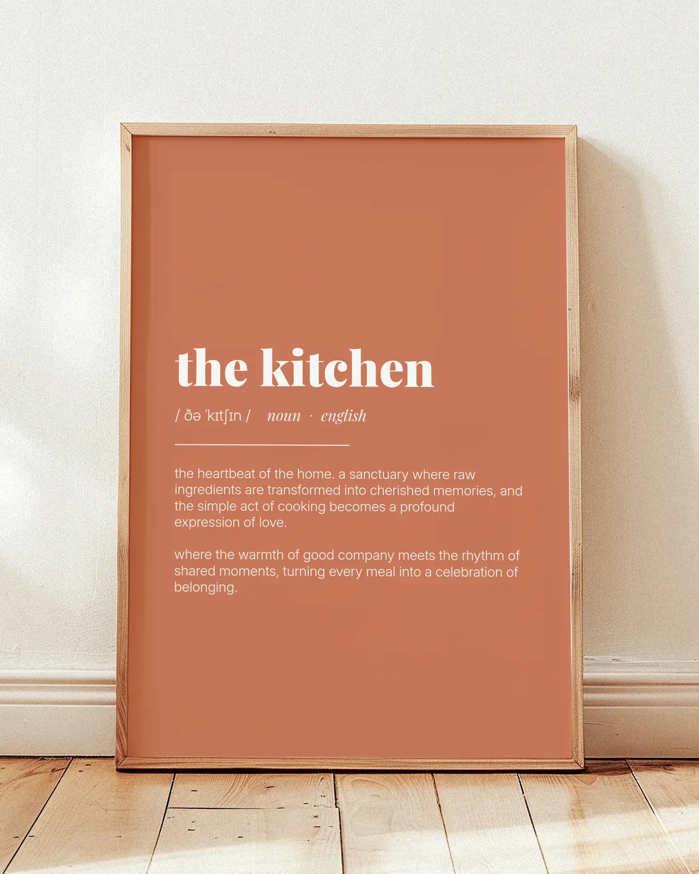 Definition Poster of The Kitchen on Terracotta background