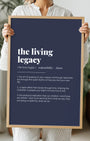 Definition Poster of The Living<br />Legacy on Deep Navy background