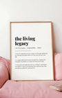 Definition Poster of The Living<br />Legacy on Gallery White background