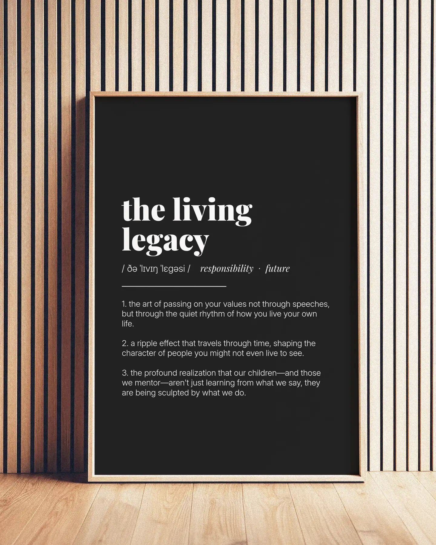 Definition Poster of The Living<br />Legacy on Midnight Ink background