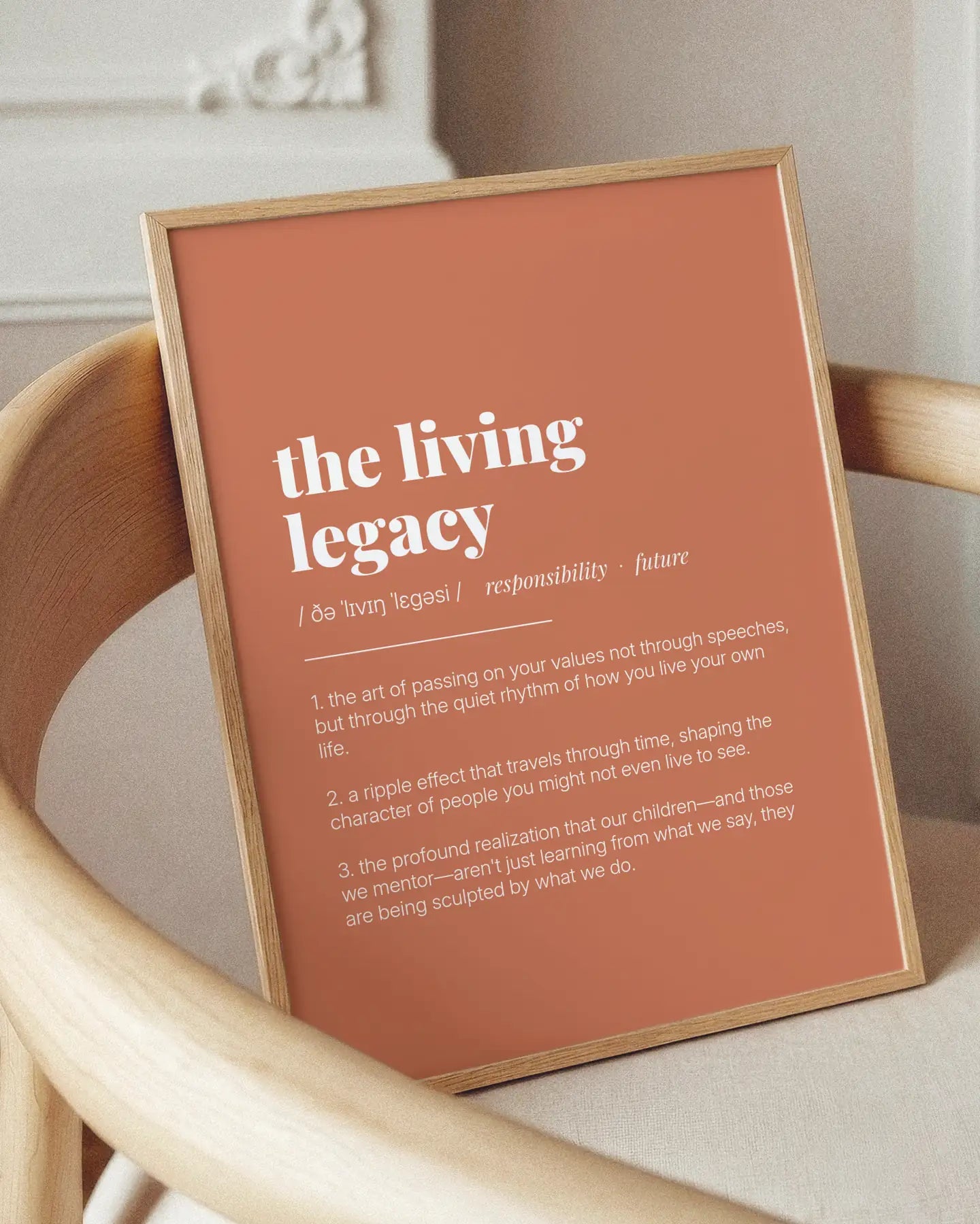 Definition Poster of The Living<br />Legacy on Terracotta background