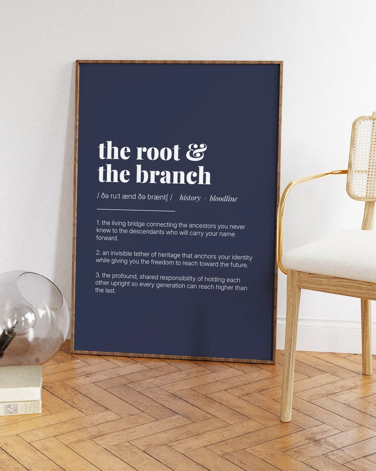 Definition Poster of The Root &<br />The Branch on Deep Navy background
