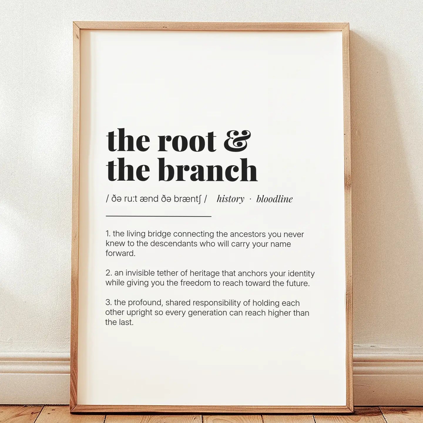 Definition Poster of The Root &<br />The Branch on Gallery White background