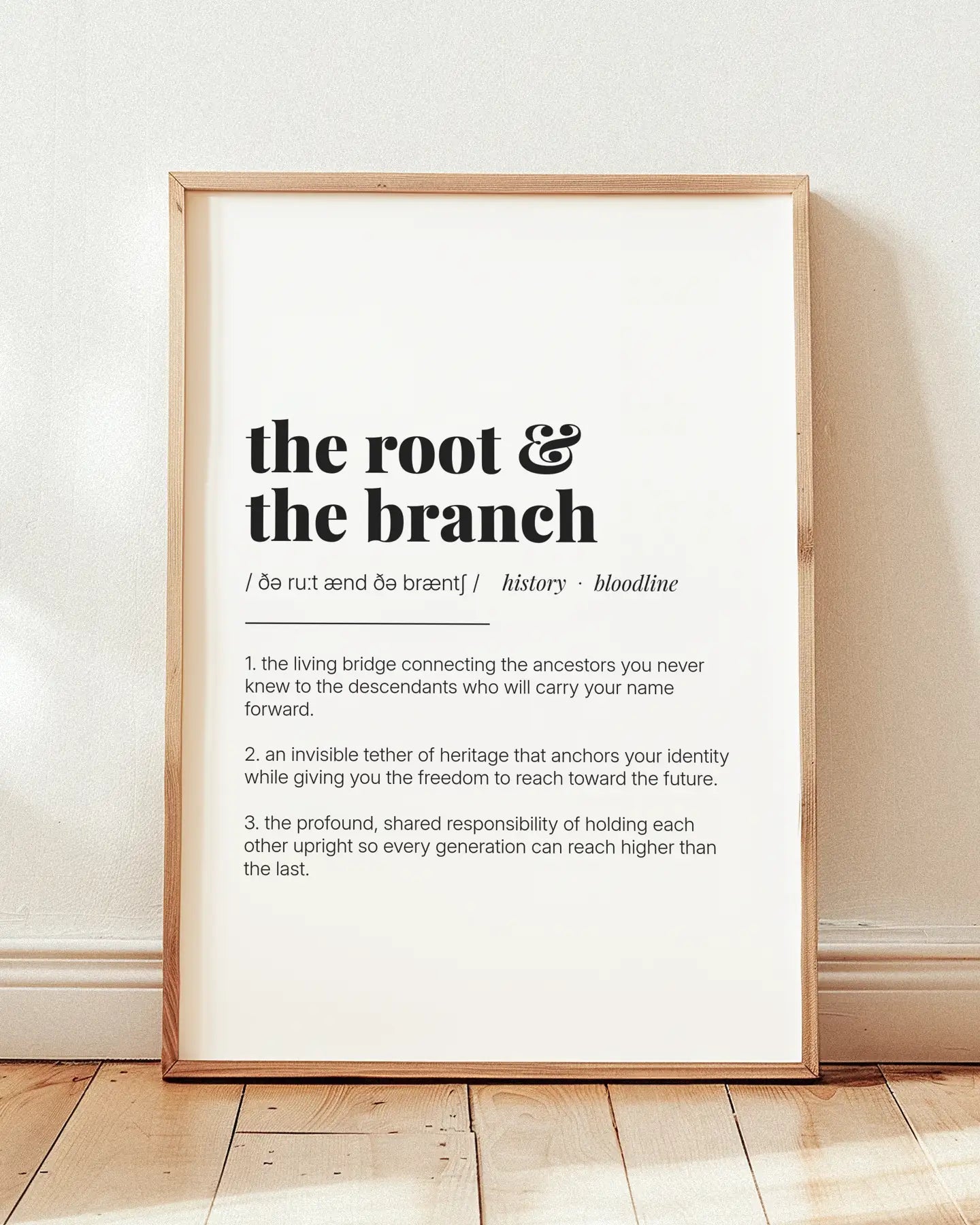 Definition Poster of The Root &<br />The Branch on Gallery White background