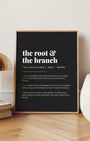 Definition Poster of The Root &<br />The Branch on Midnight Ink background