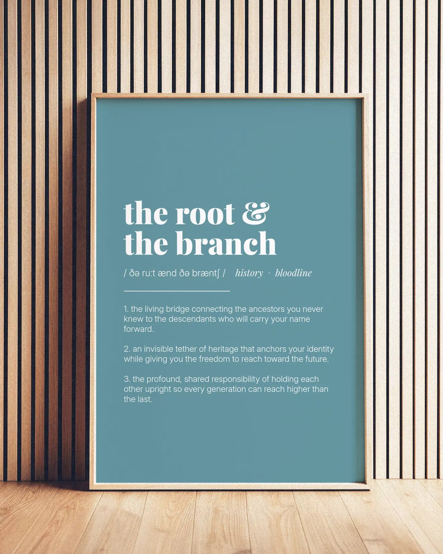 Definition Poster of The Root &<br />The Branch on Sea Glass background