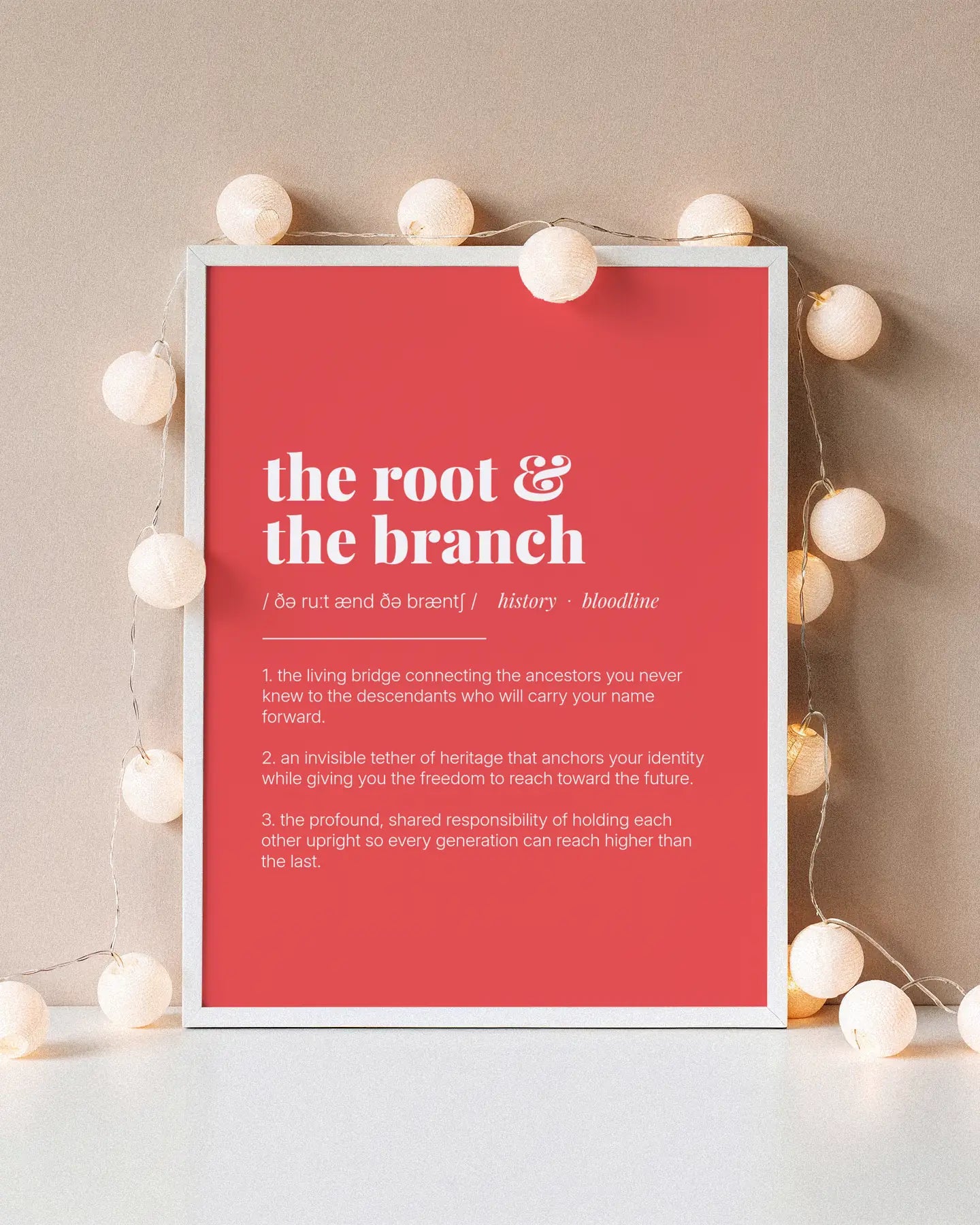 Definition Poster of The Root &<br />The Branch on Strawberry background