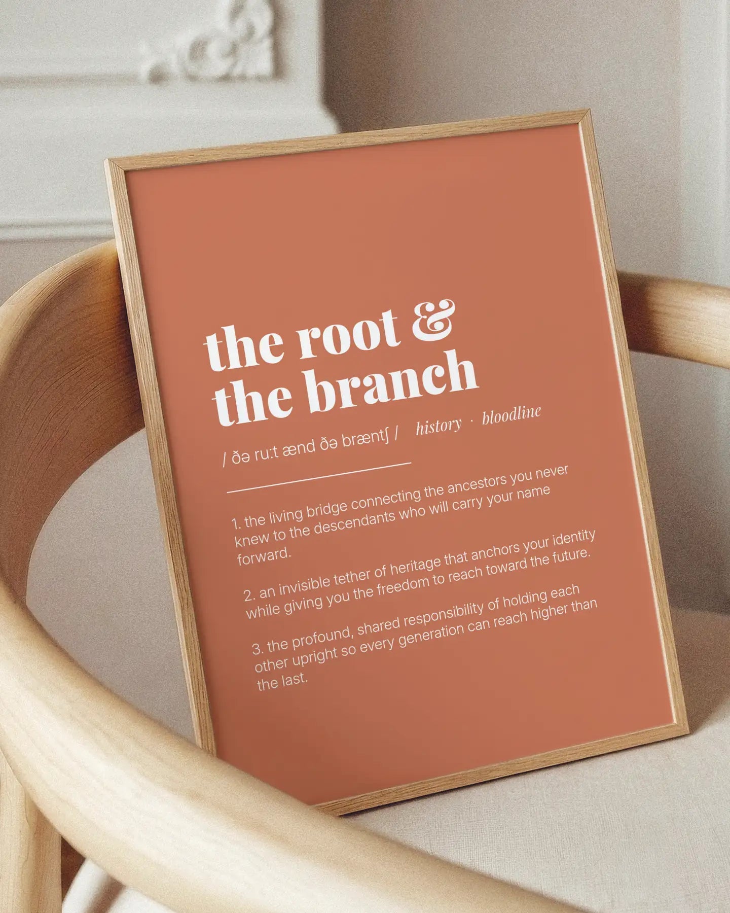 Definition Poster of The Root &<br />The Branch on Terracotta background