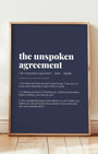 Definition Poster of The Unspoken<br />Agreement on Deep Navy background