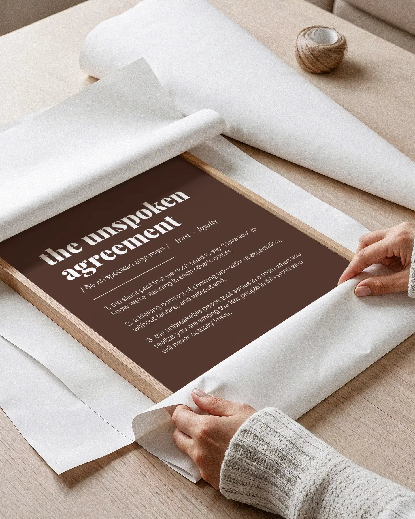 Definition Poster of The Unspoken<br />Agreement on Espresso background