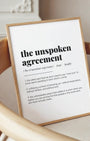 Definition Poster of The Unspoken<br />Agreement on Gallery White background