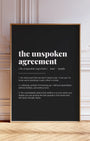 Definition Poster of The Unspoken<br />Agreement on Midnight Ink background