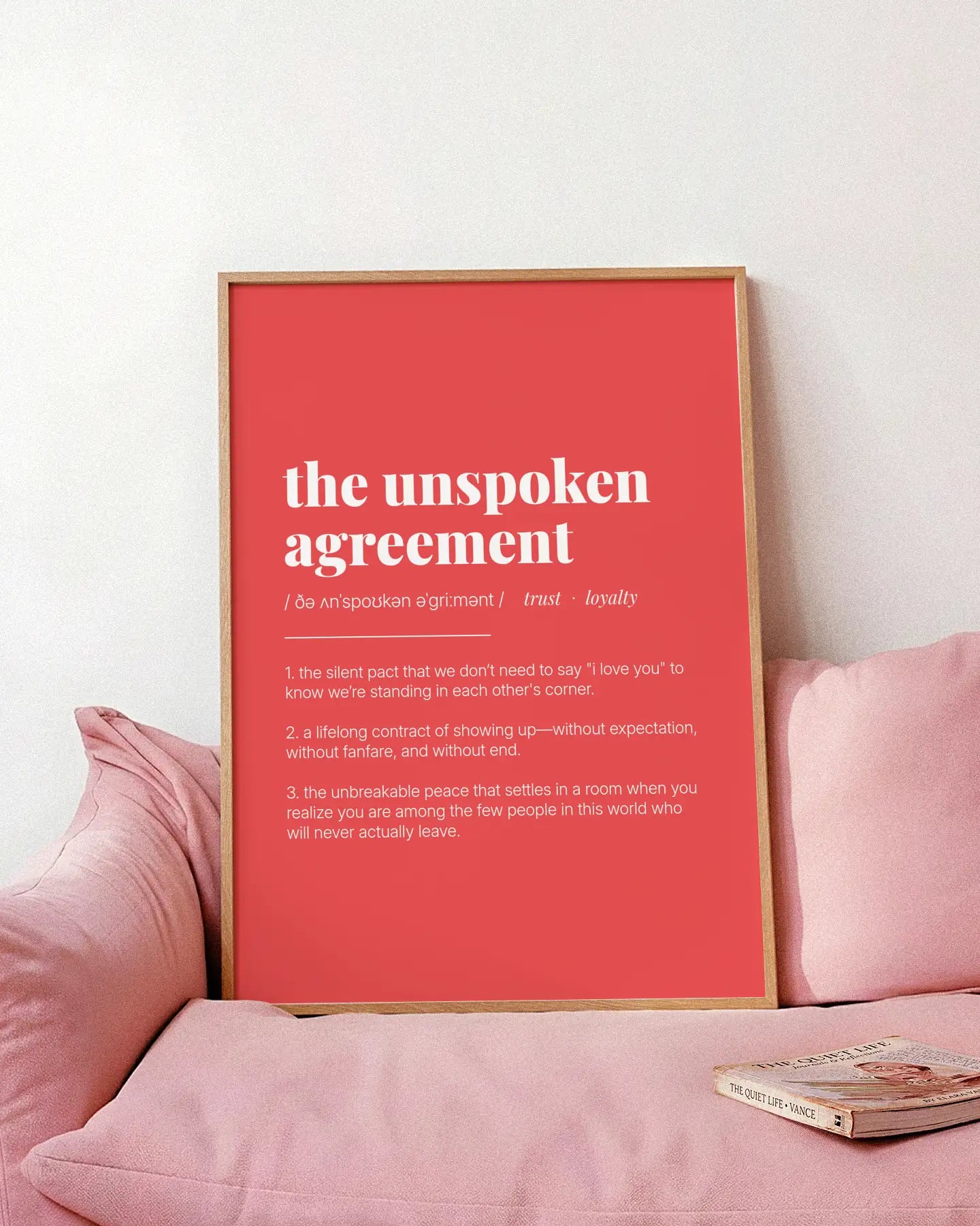 Definition Poster of The Unspoken<br />Agreement on Strawberry background