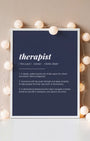 Definition Poster of Therapist on Deep Navy background