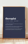 Definition Poster of Therapist on Deep Navy background