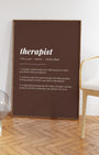 Definition Poster of Therapist on Espresso background