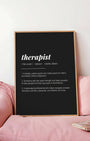 Definition Poster of Therapist on Midnight Ink background