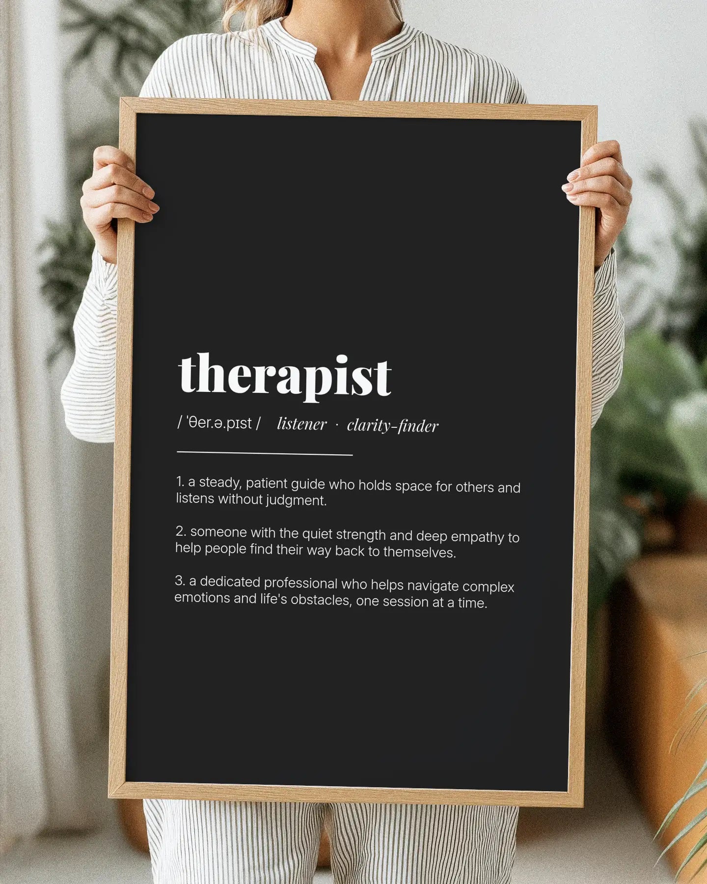 Definition Poster of Therapist on Midnight Ink background