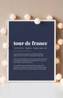 Definition Poster of Tour de France on Deep Navy background