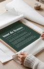 Definition Poster of Tour de France on Emerald background