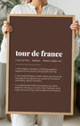 Definition Poster of Tour de France on Espresso background