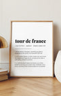 Definition Poster of Tour de France on Gallery White background