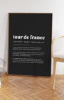 Definition Poster of Tour de France on Midnight Ink background