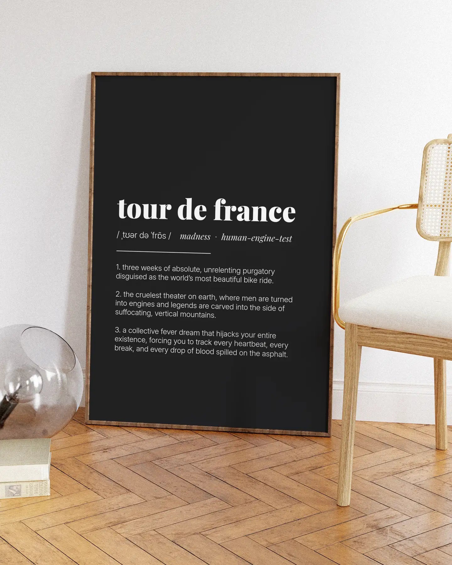Definition Poster of Tour de France on Midnight Ink background