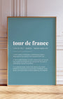 Definition Poster of Tour de France on Sea Glass background