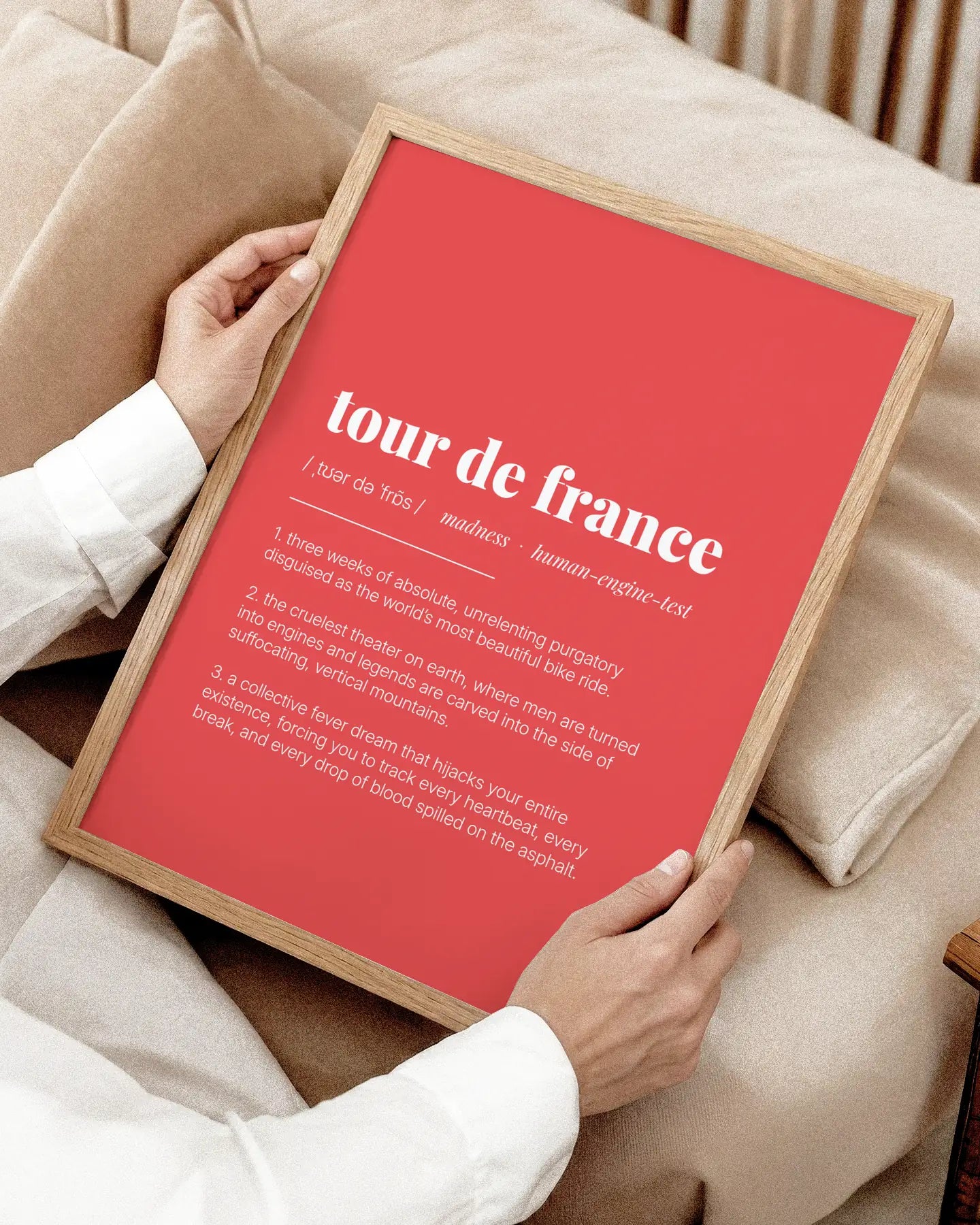 Definition Poster of Tour de France on Strawberry background