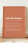 Definition Poster of Tour de France on Terracotta background