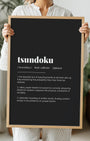 Definition Poster of Tsundoku on Midnight Ink background