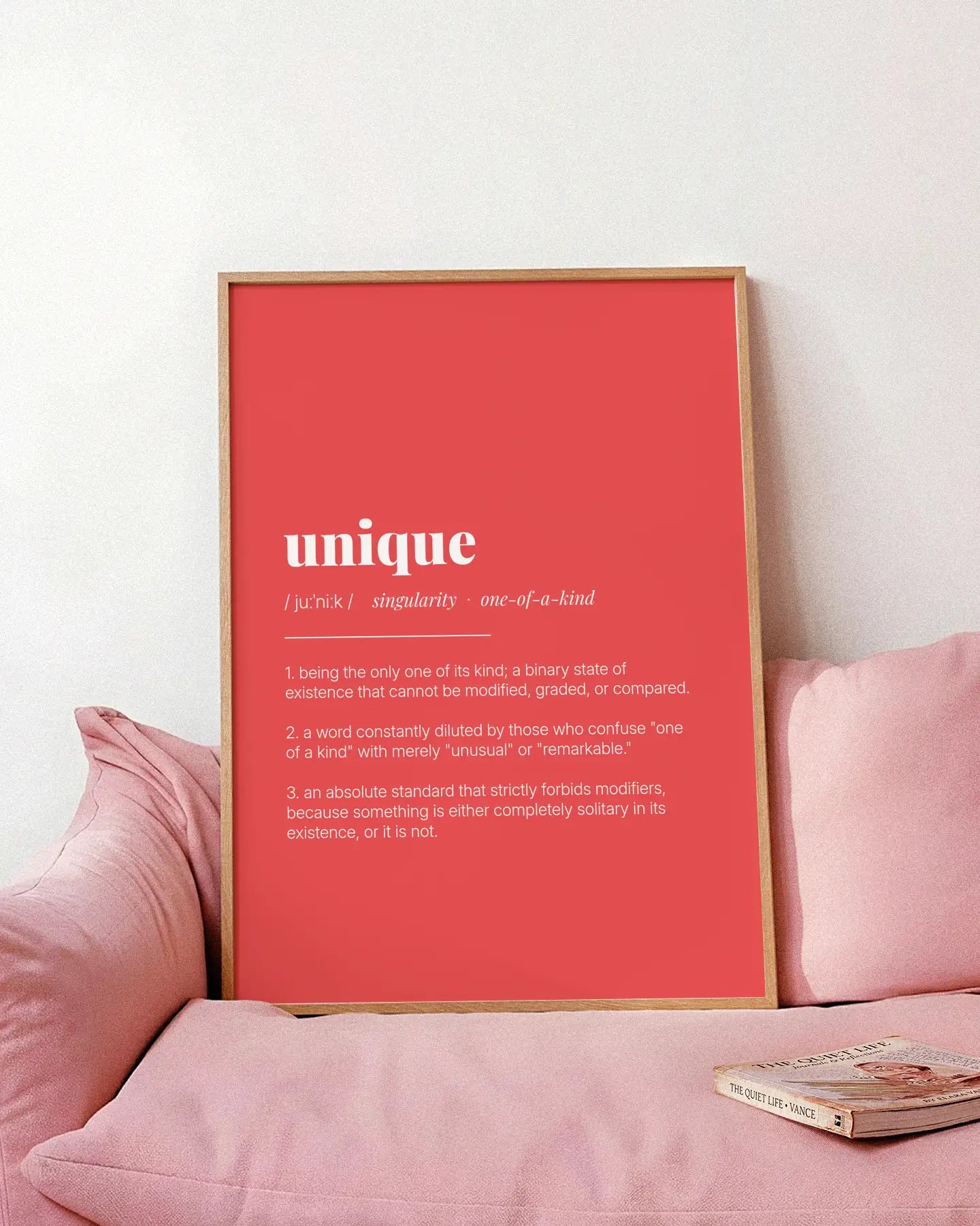 Definition Poster of Unique on Strawberry background
