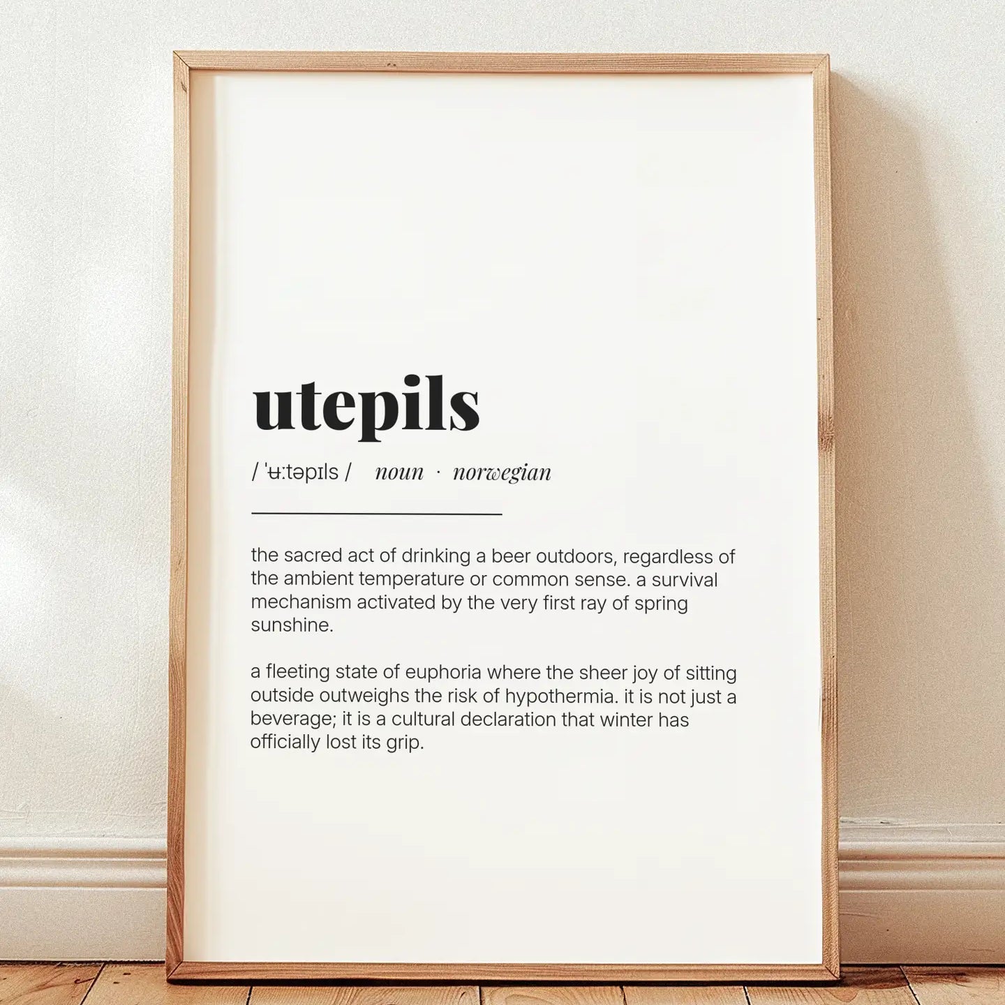 Definition Poster of Utepils on Gallery White background
