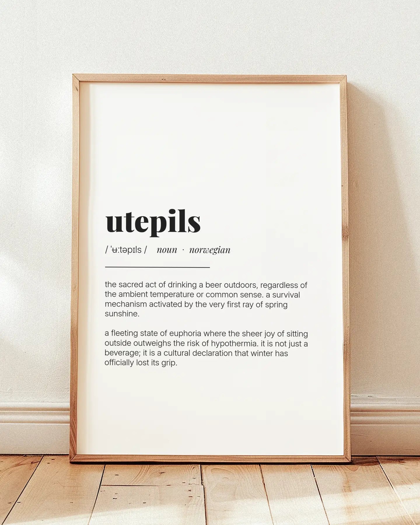 Definition Poster of Utepils on Gallery White background