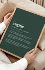 Definition Poster of Vagina on Emerald background