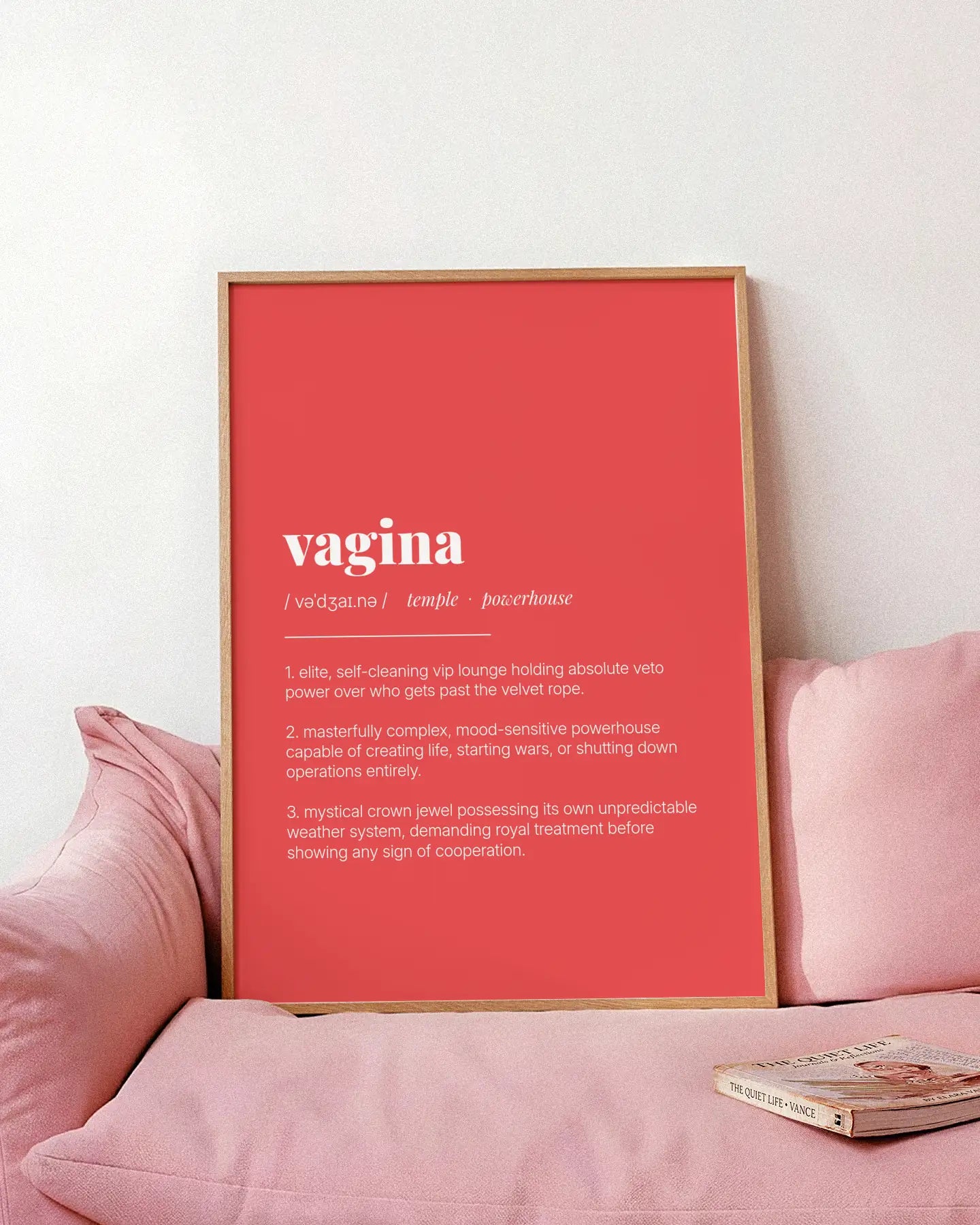 Definition Poster of Vagina on Strawberry background