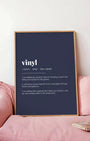 Definition Poster of Vinyl on Deep Navy background