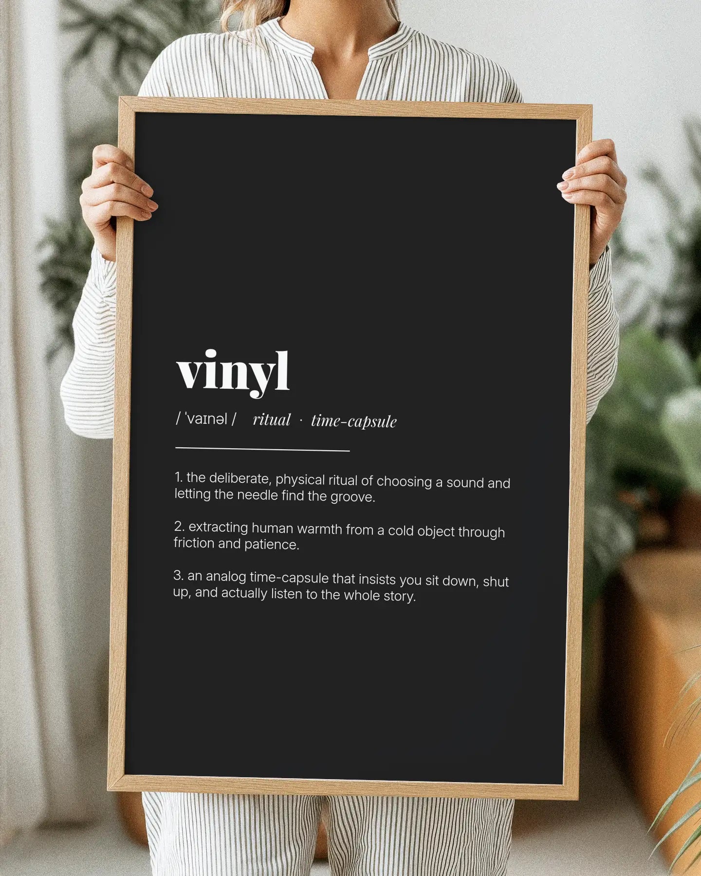Definition Poster of Vinyl on Midnight Ink background