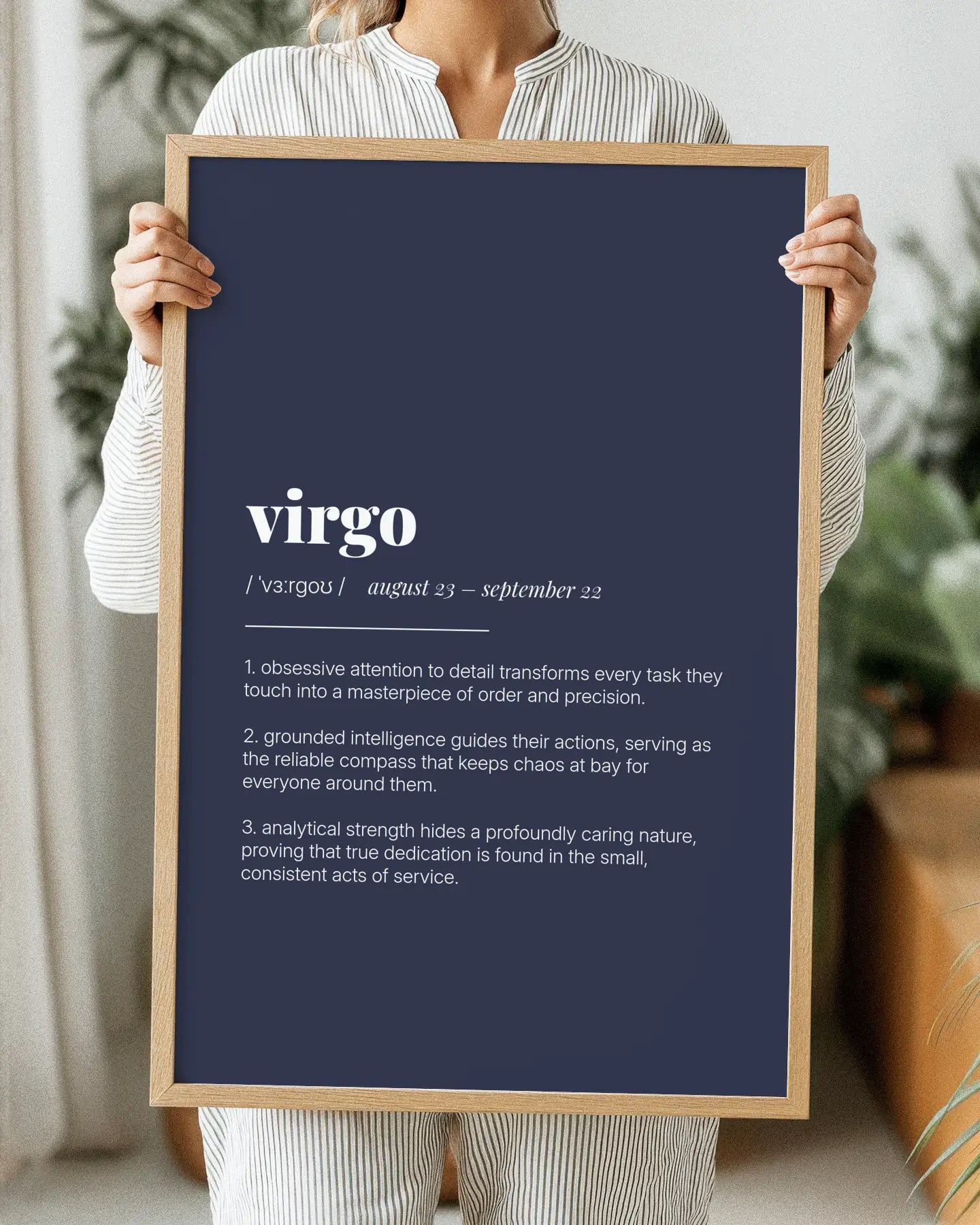 Definition Poster of Virgo on Deep Navy background