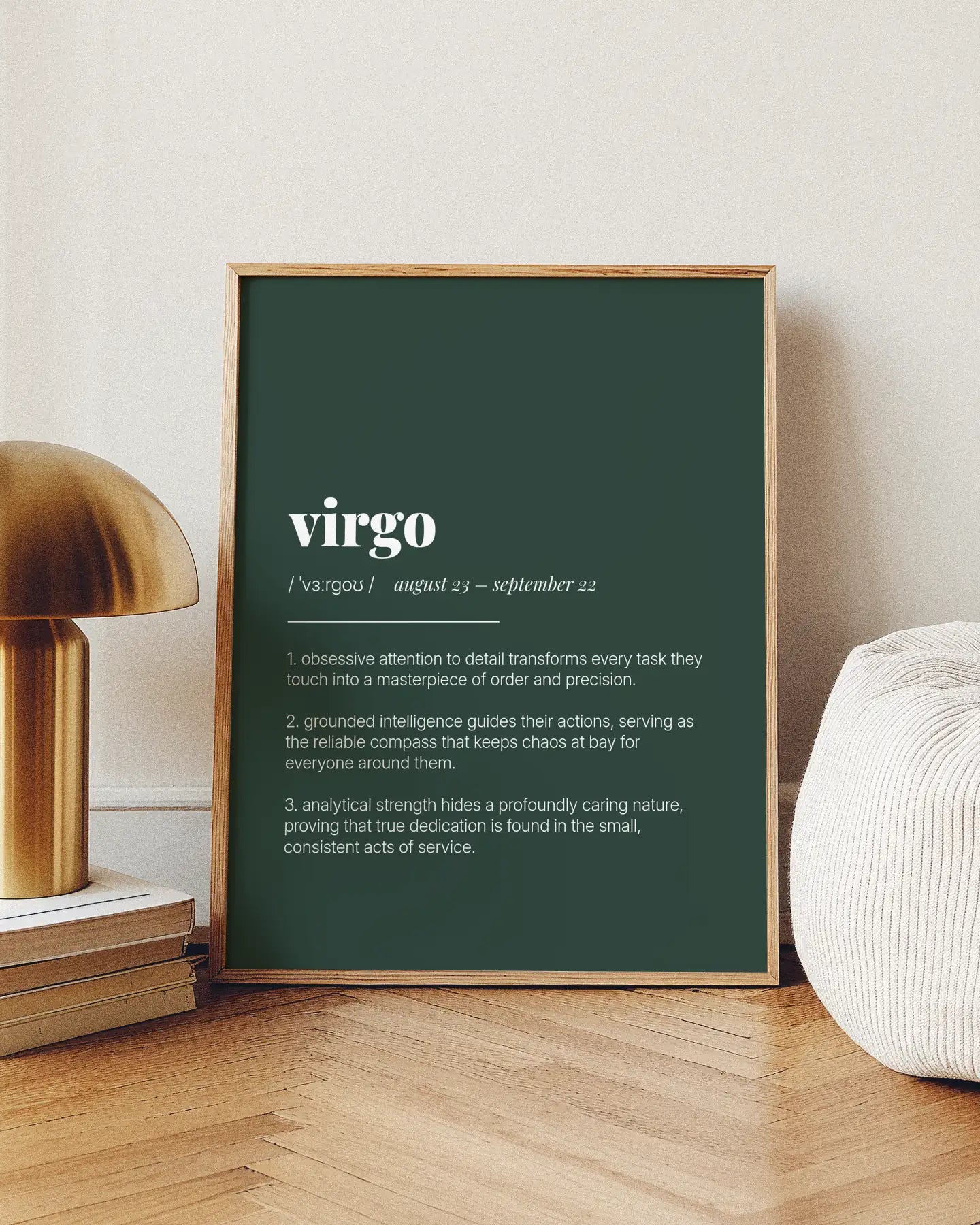 Definition Poster of Virgo on Emerald background