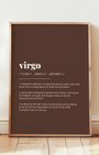Definition Poster of Virgo on Espresso background