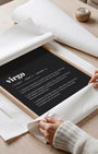 Definition Poster of Virgo on Midnight Ink background