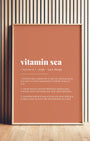 Definition Poster of Vitamin Sea on Terracotta background