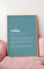 Definition Poster of Vodka on Sea Glass background