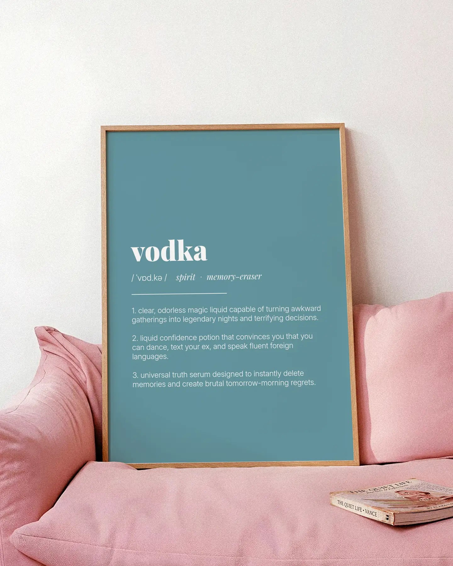 Definition Poster of Vodka on Sea Glass background