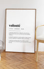 Definition Poster of Volonté on Gallery White background