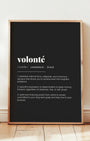 Definition Poster of Volonté on Midnight Ink background